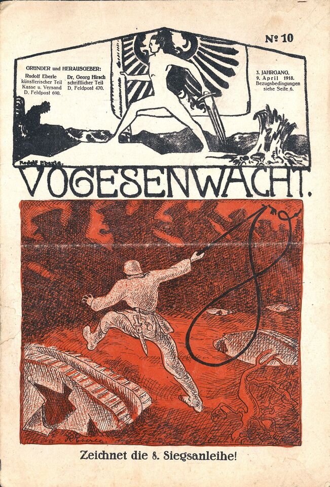 Vogesenwacht, Titelbild 9.4.1918.jpg