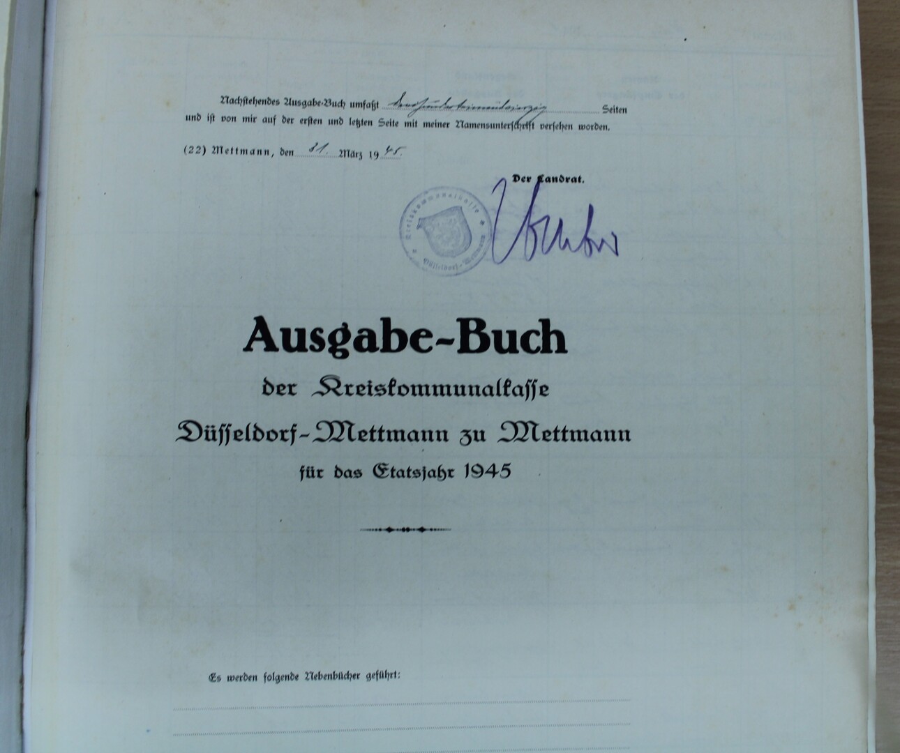 Kassenbuch der Kreiskomm.kasse 1945 (4.JPG