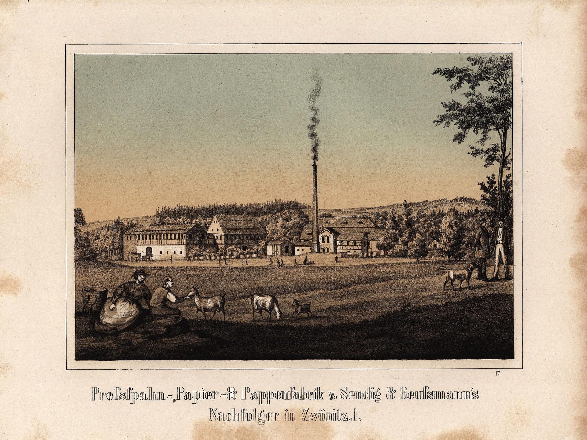 Preßspahn-, Papier- u. Pappenfabrik v. Sendig &amp; Reußmann’s Nachfolger in Zwönitz I