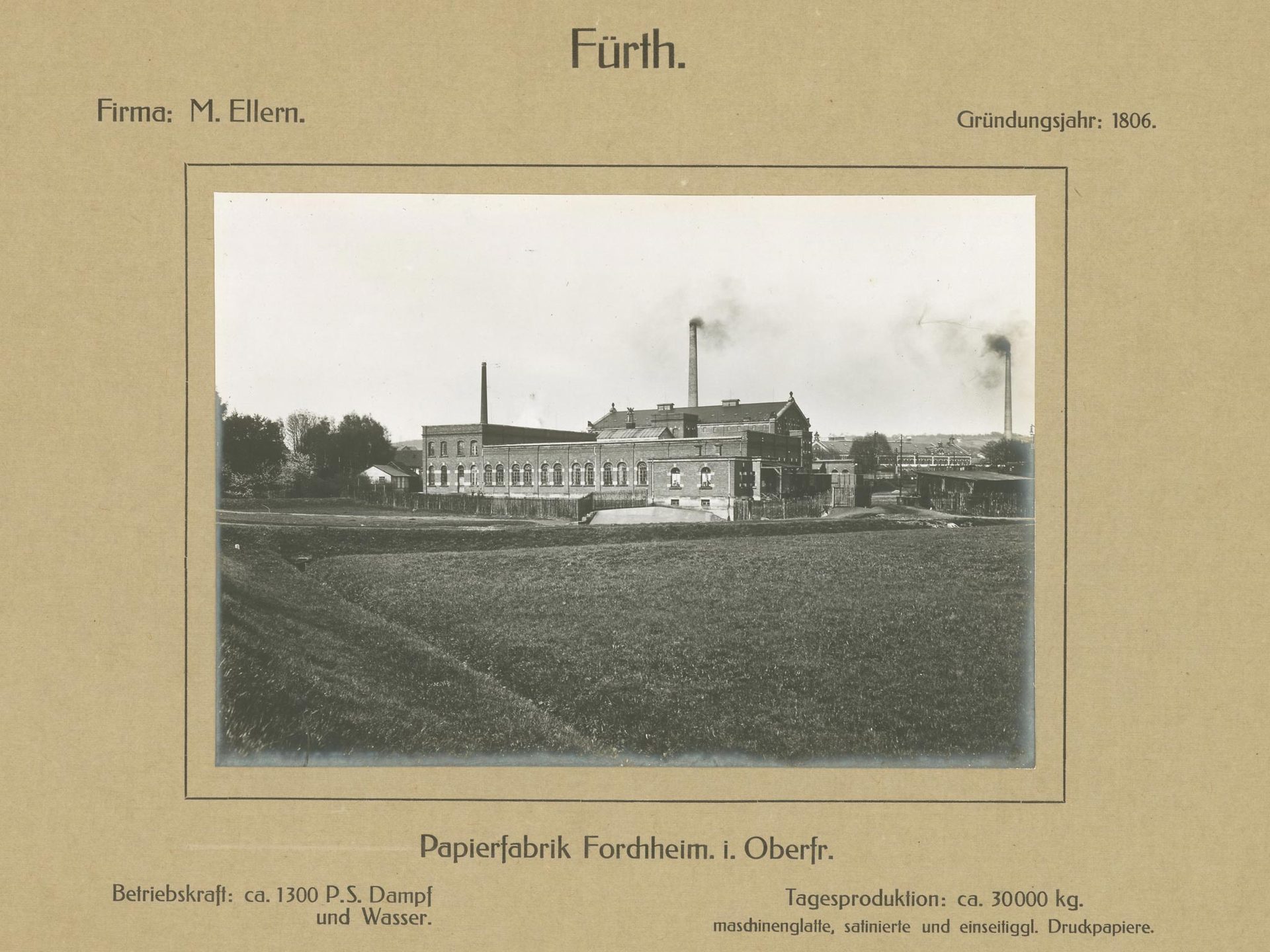 Papierfabrik Forchheim in Oberfranken