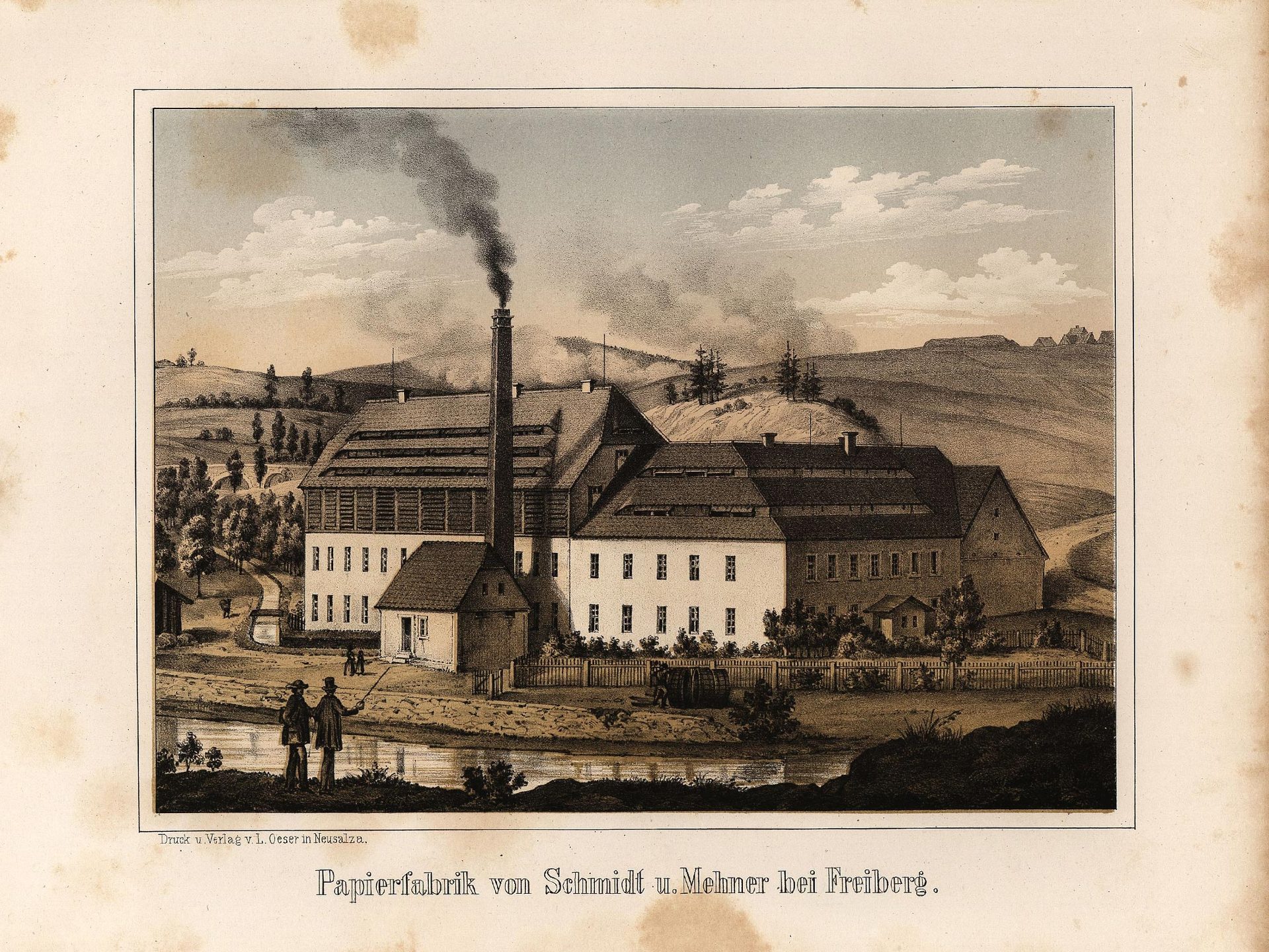 Papierfabrik von Schmidt u. Mehner bei Freiberg