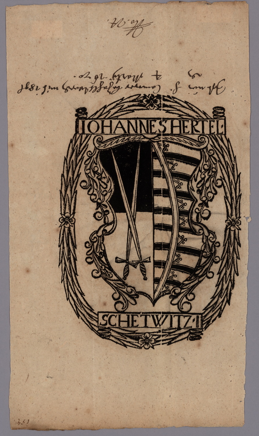 Riesaufdruck des Papiermachers Johannes Hertel