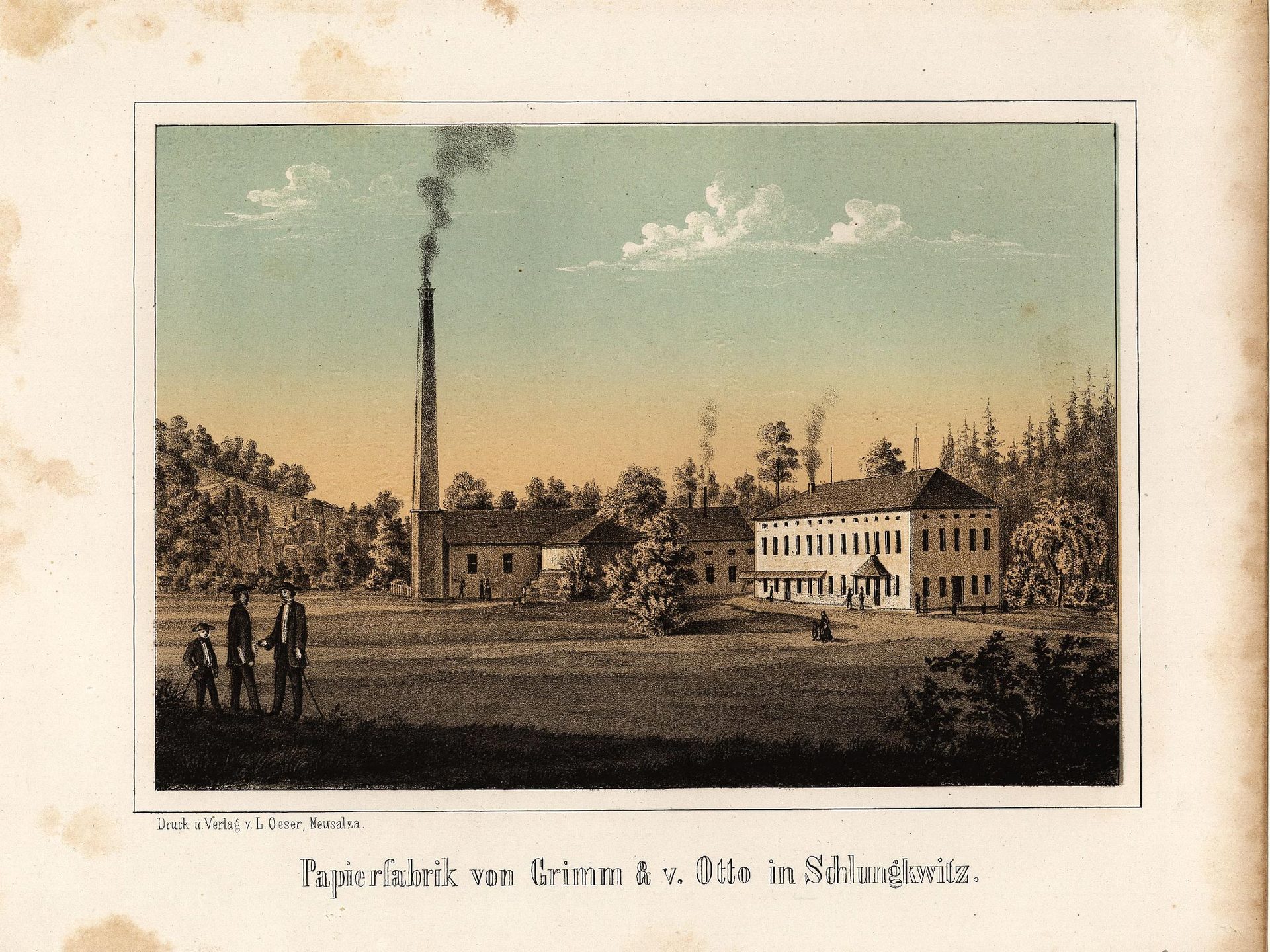 Papierfabrik von Grimm &amp; v. Otto in Schlungkwitz