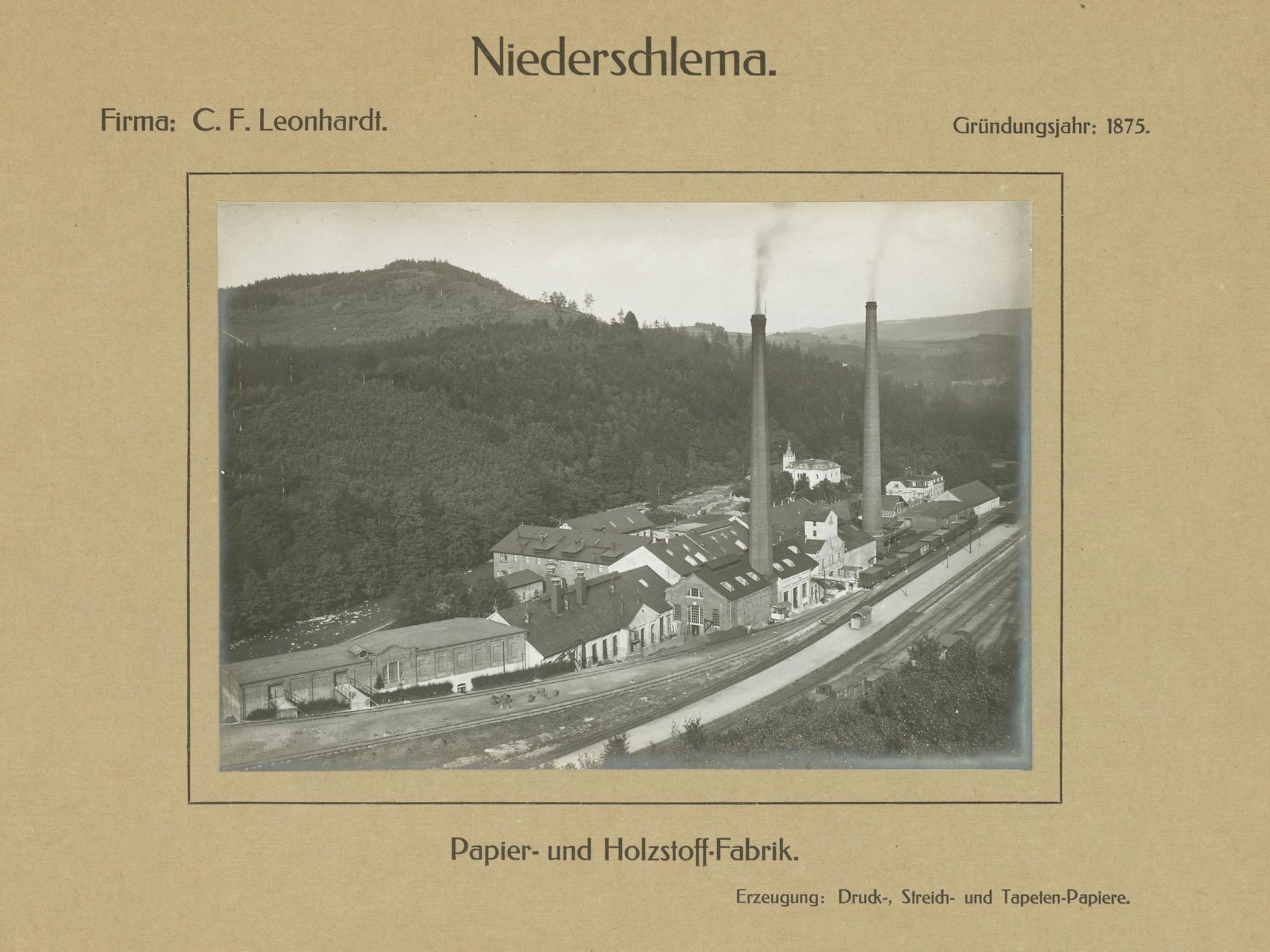 Papier- und Holzstoff-Fabrik C. F. Leonhardt, Niederschlema