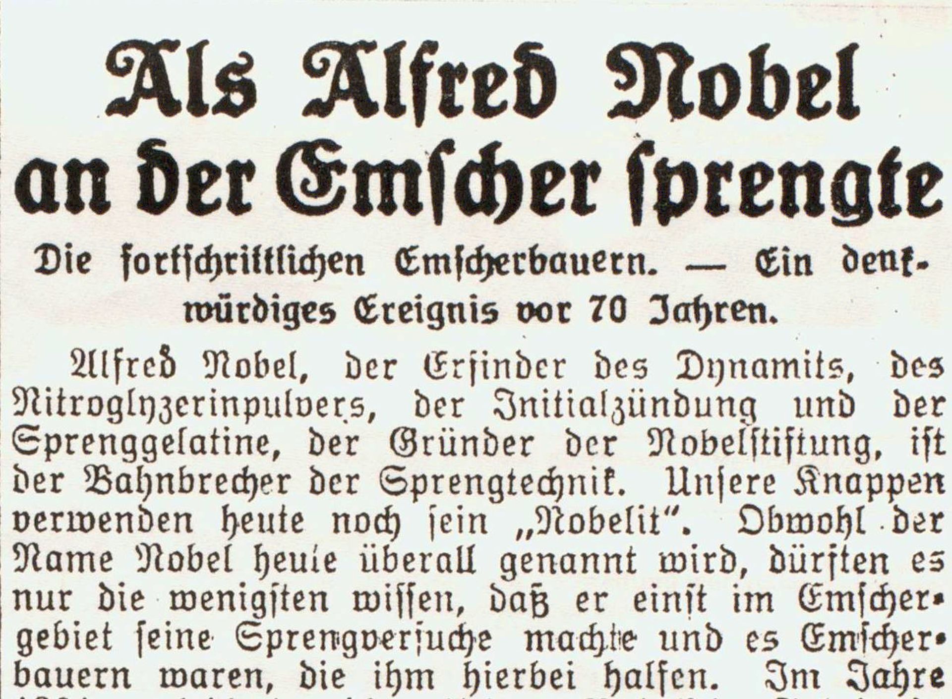 Als Alfred Nobel an der Emscher sprengte, Herner Anzeiger vom 12.06.1937.jpg