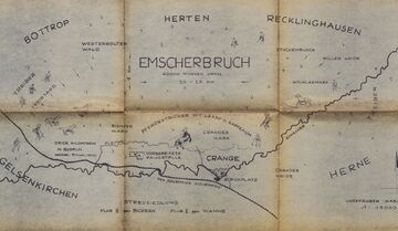 Karte 'Treibjagd im Emscherbruch', Darstellung von Kaspar Müller, undatiert.jpg