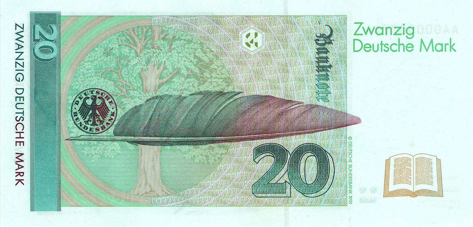 20-Euro-Banknote  Deutsche Bundesbank