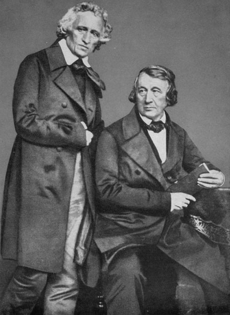 Die Brüder Grimm, Daguerreotypie von Hermann Biow, 1847