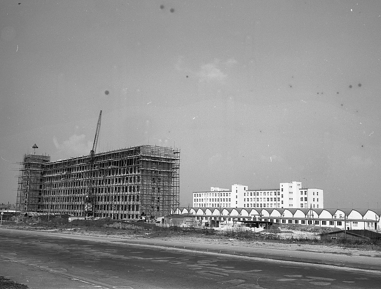 Bau des Karlsruher Werksgebäudes der Firma Siemens, 1952