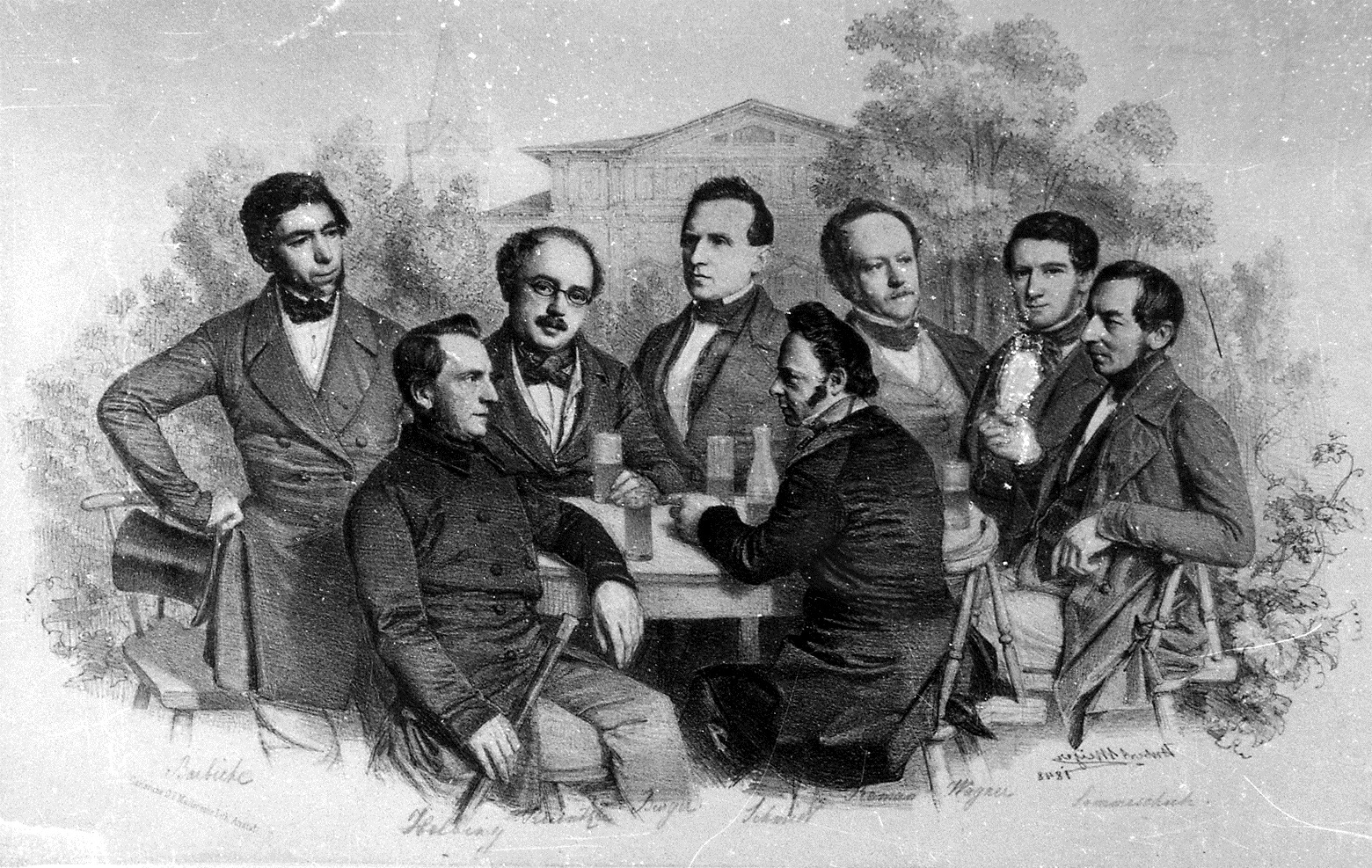 Mitglieder der Museumsgesellschaft, 1848