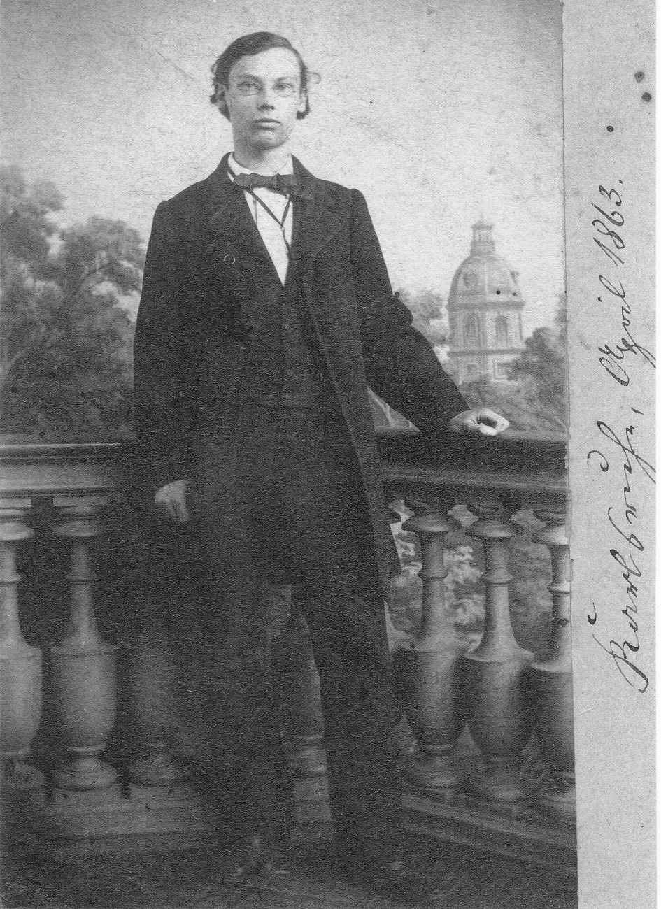 Carl Benz (1844-1929) im Alter von 18 Jahren, 1863