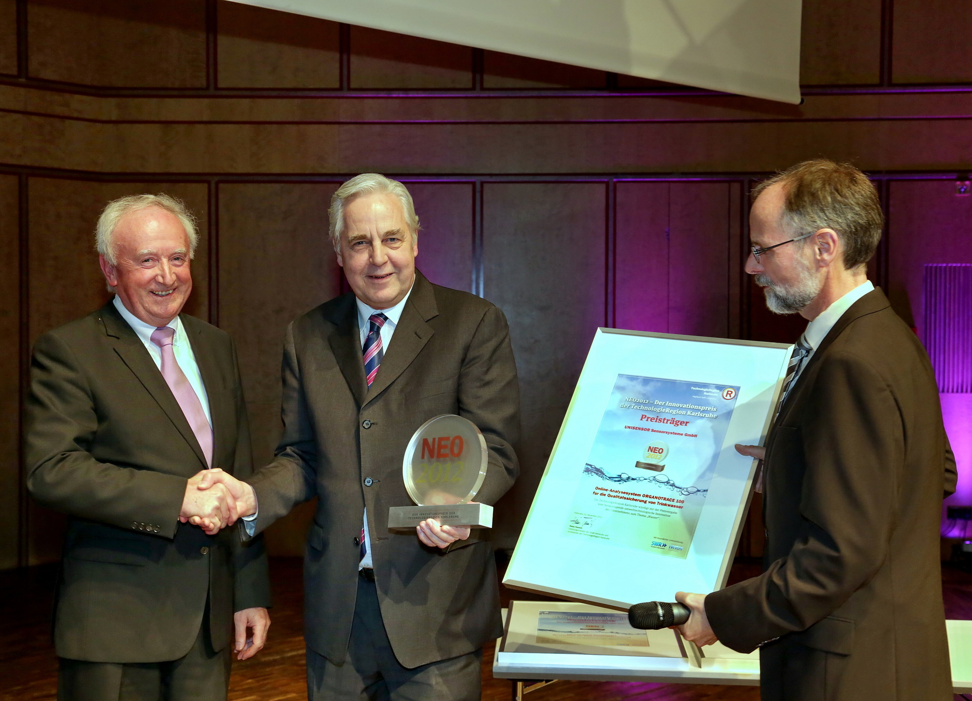 Vergabe des Innovationspreises der Technologieregion Karlsruhe, 2012