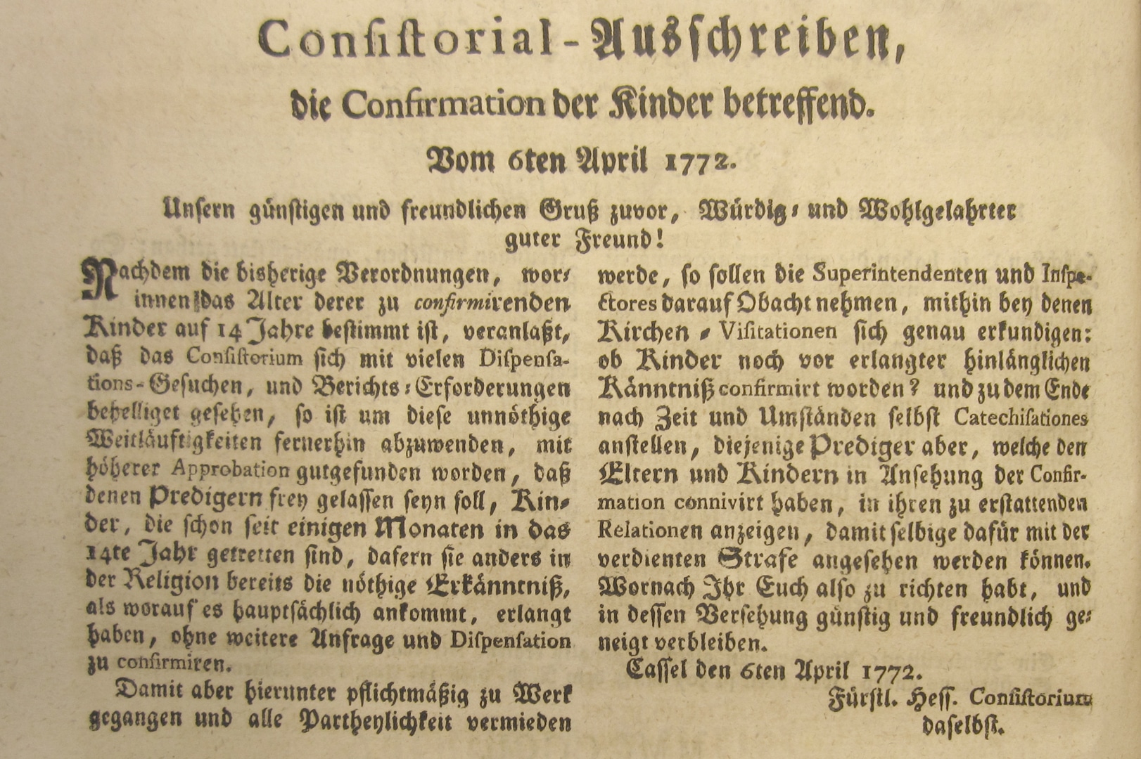 16 Konsistorialausschreiben Kassel 1772.JPG