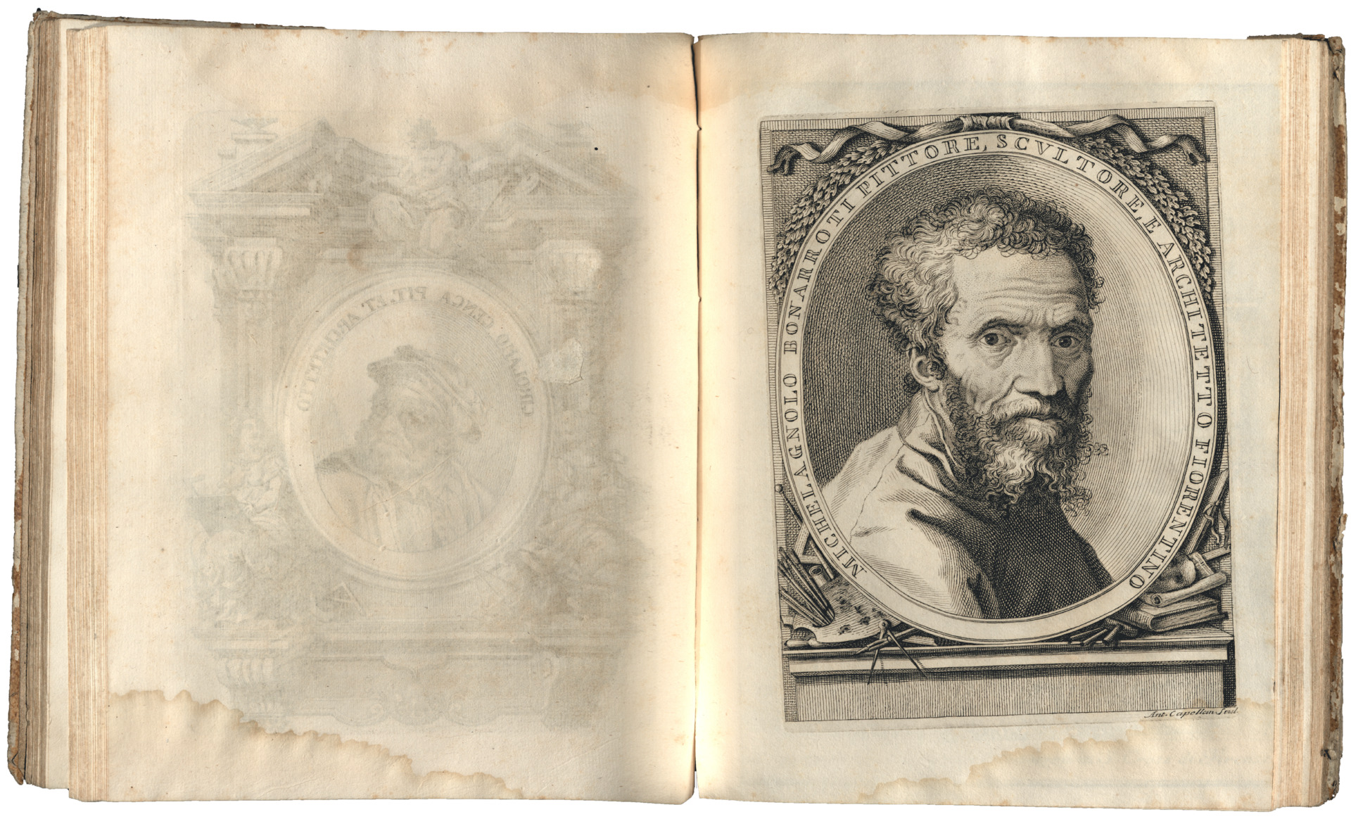 Antonio Capellan [Stecher], Porträt Michelangelo.png