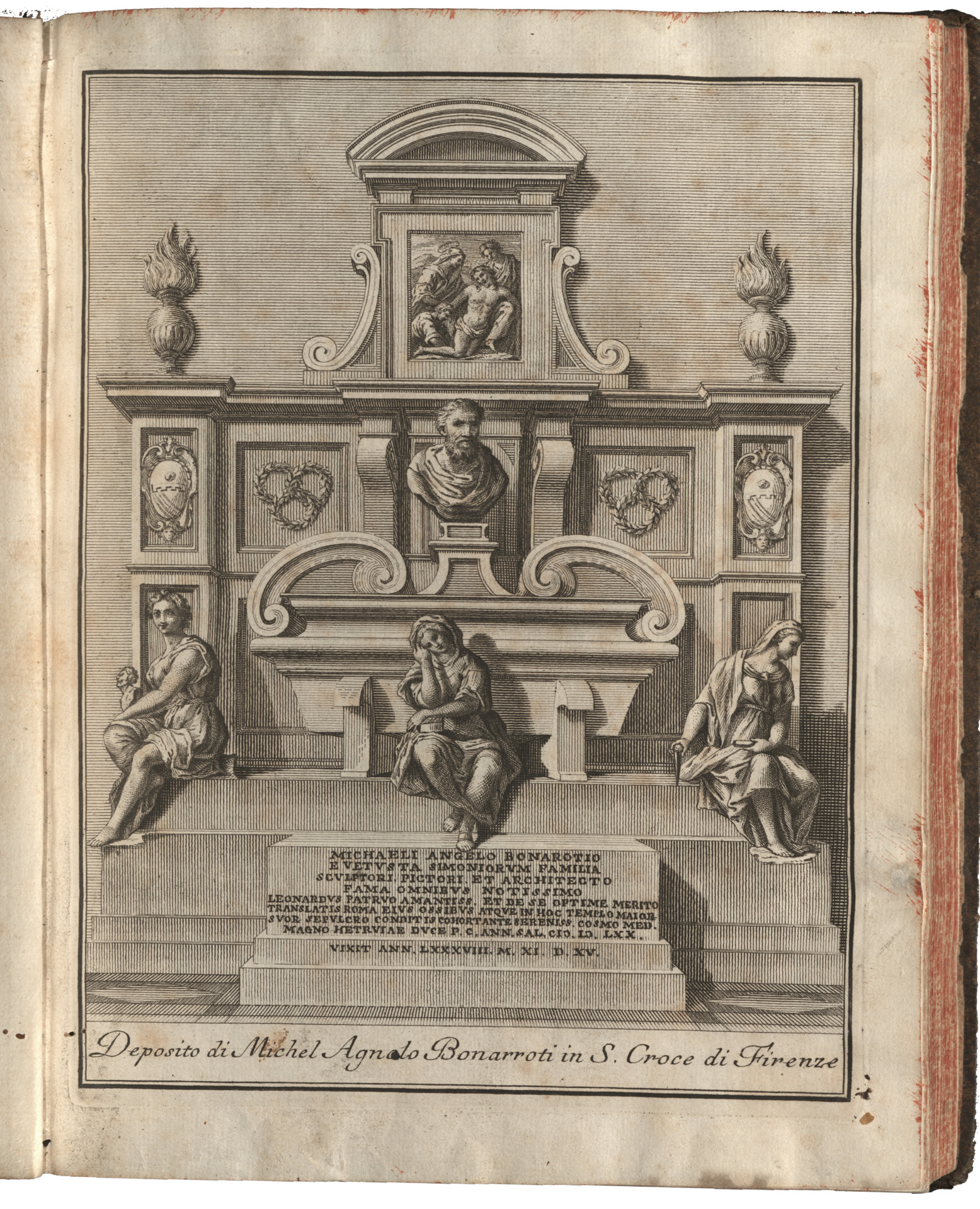 Antonio Capellan [Stecher], Deposito di Michel Angolo Bonarrotti in S. Croce in Firenze.png