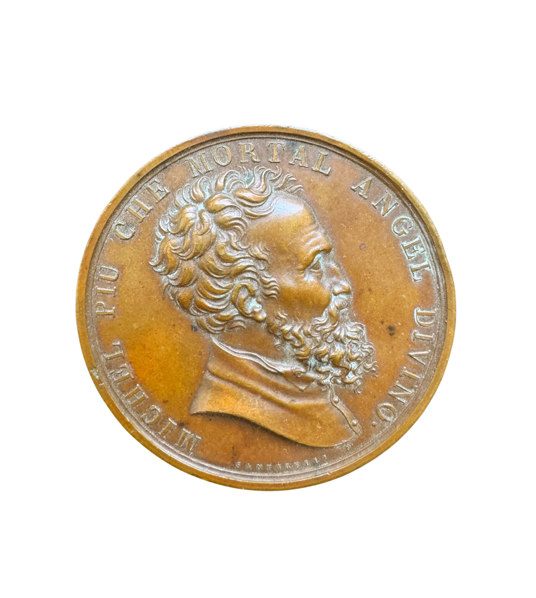 Giovanni Antonio Santarelli, Bildnismedaille Michelangelos, 1812.png