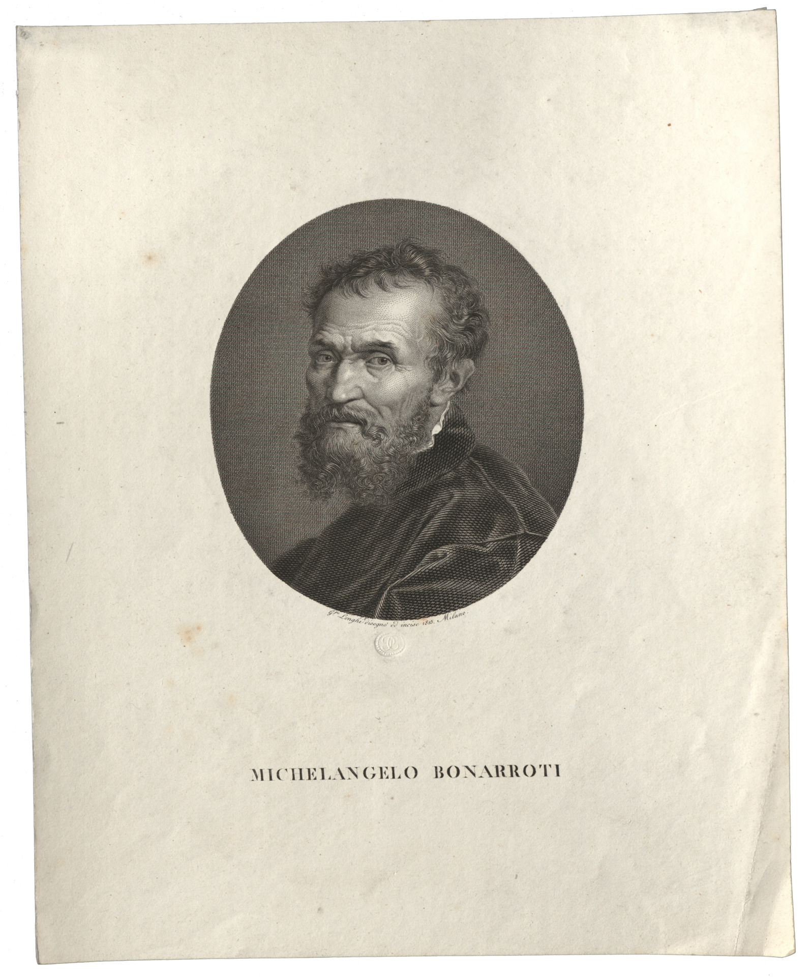 Giuseppe Longhi, Porträt Michelangelo, 1815.png