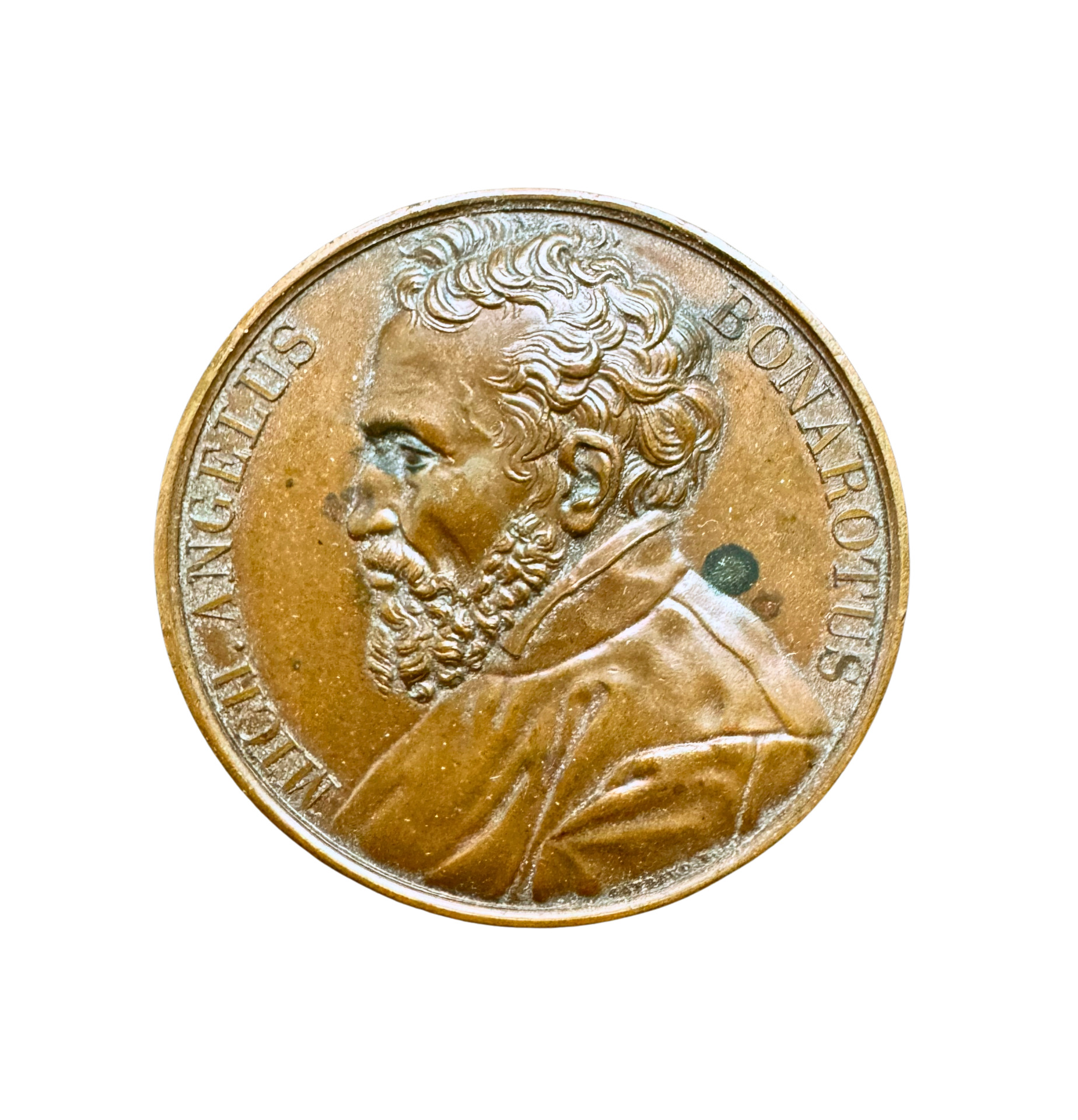 Pierre-Amédée Durand, Bildnismedaille Michelangelos, 1819.png