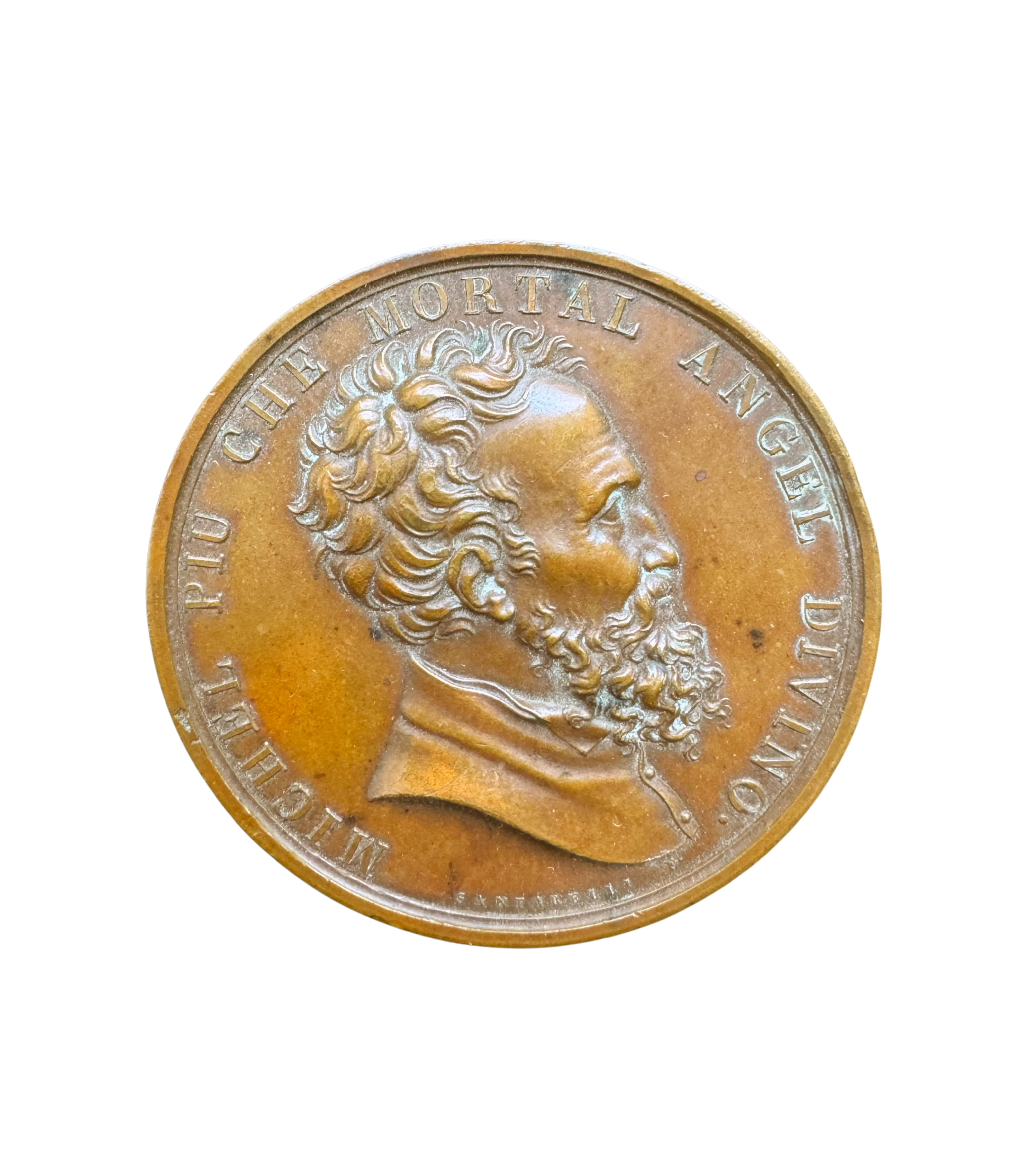 Giovanni Antonio Santarelli, Bildnismedaille Michelangelos, 1812.png