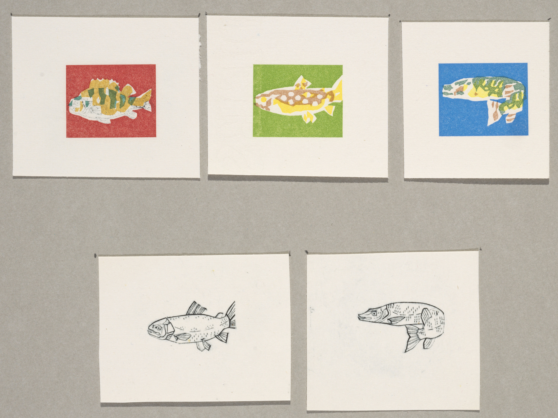 3c_mehrfarbige Probedrucke Fische 1964.jpg