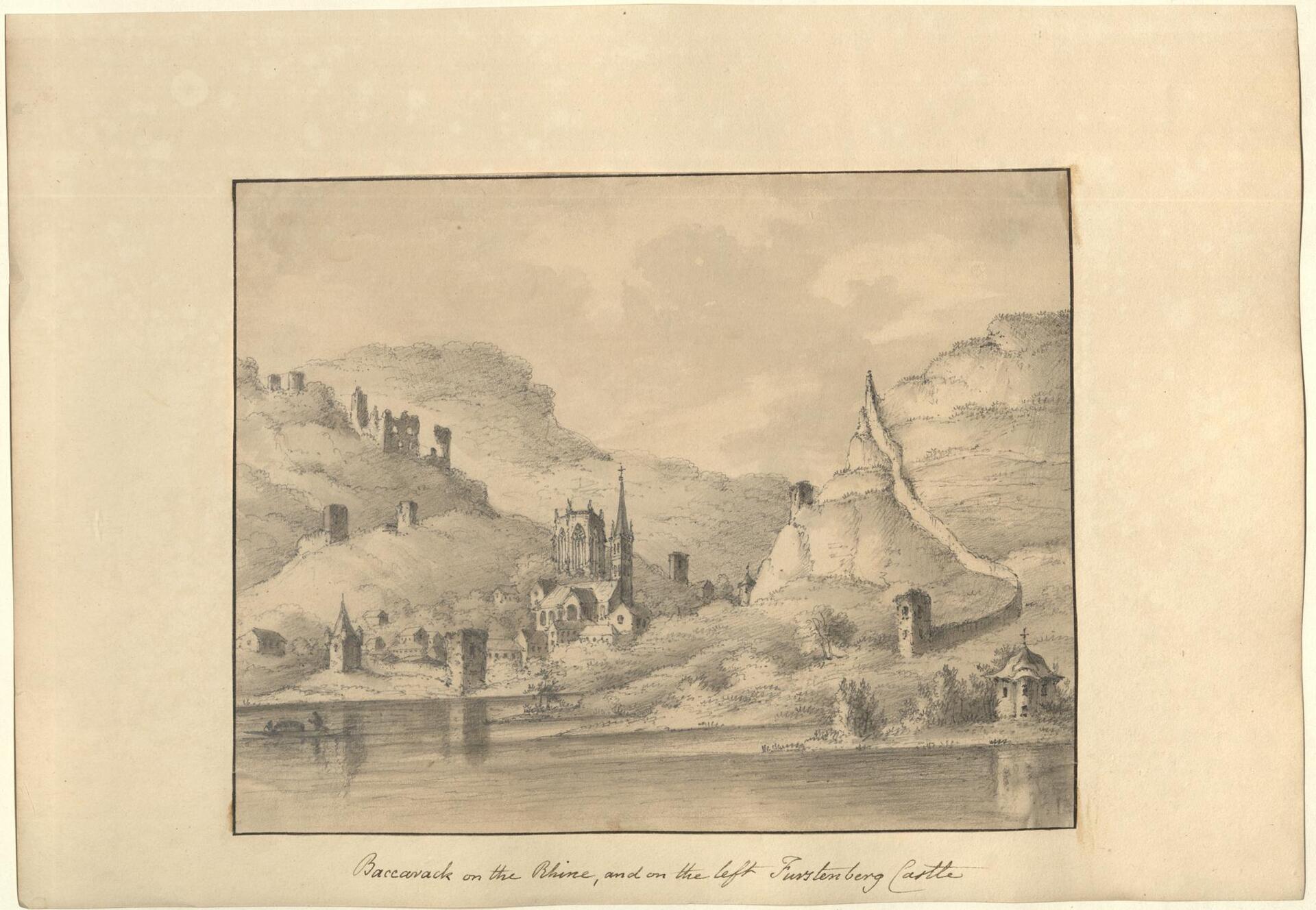 Baccarack on the Rhine, and on the left Furstenberg Castle.jpg Baccarack on the Rhine, and on the left Furstenberg Castle.jpg