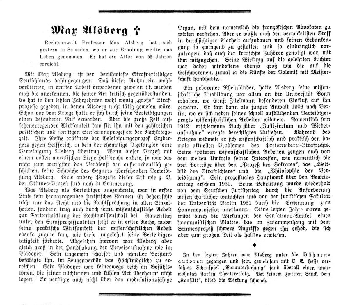 Alsberg 06a_Vossische Zeitung_1933-09-12_Abendausgabe_Nachruf Alsberg-2_bearb.jpg Alsberg 06a_Vossische Zeitung_1933-09-12_Abendausgabe_Nachruf Alsberg-2_bearb.jpg