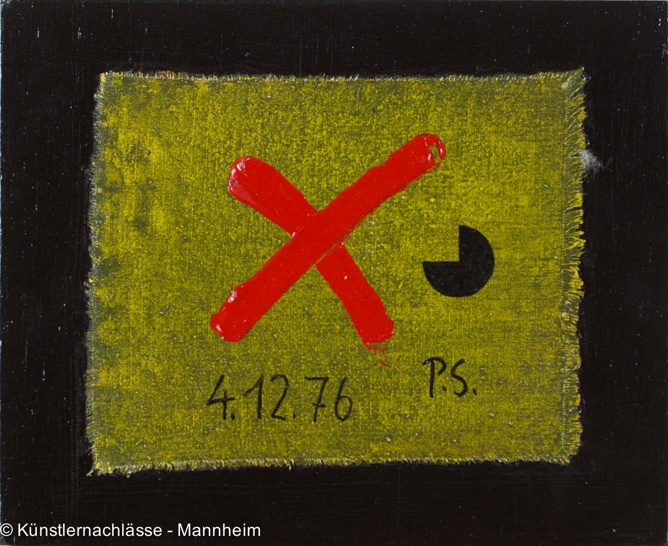 Peter Schnatz eskreuz 4 12 76 1976 Acryl Auf Leinwand Auf Holz 18 X 22 X 2 Cm Wv Psch 012 Foto H J Schroder Peter Schnatz